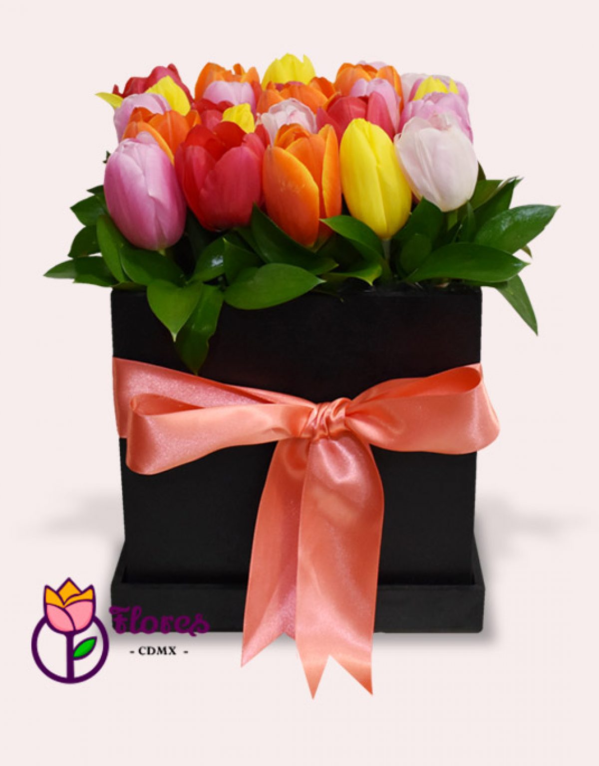 Arreglos de flores en caja de rosas, tulipanes, girasoles Envió gratis CDMX