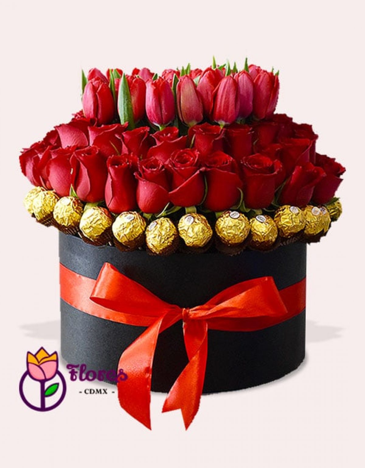 Arreglos de flores en caja de rosas, tulipanes, girasoles Envió gratis CDMX